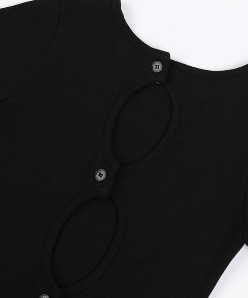FANCY CLUB(ファンシークラブ)の「A'GEM/9 × .kom 『FANCY CLUB/ファンシークラブ』 Back Slit Button Tee/バックスリット ボタン TEE(Tシャツ/カットソー・レディース・ブラック/レッド・FREE)」の20枚目の写真