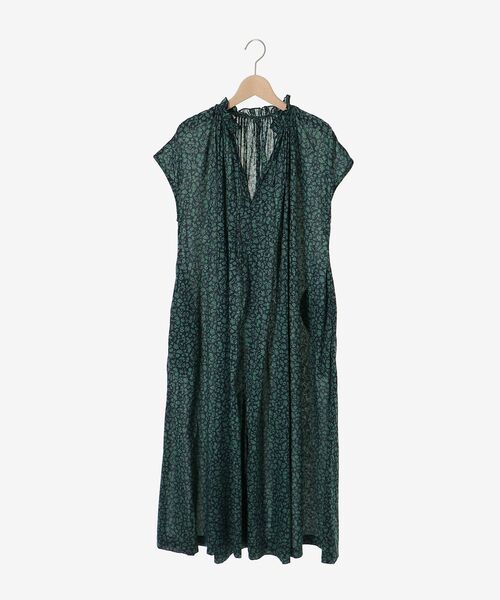 le.coeur blanc（ルクールブラン）の「《手洗い可能》フラワープリントネックギャザーワンピース（ワンピース・レディース・グリーン系その他/ホワイト系その他・38）」の15枚目の写真