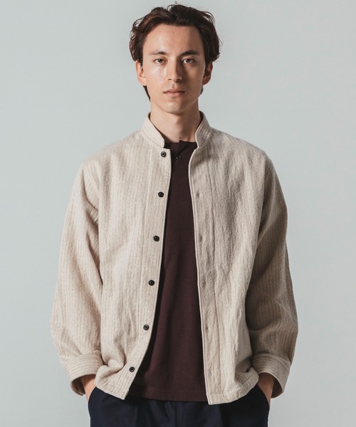 Jackman（ジャックマン）の「NEL BB Shirt（シャツ/ブラウス・メンズ・ネイビー/グレー/アイボリー・MEDIUM/LARGE）」の3枚目の写真