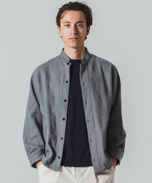 Jackman（ジャックマン）の「NEL BB Shirt（シャツ/ブラウス・メンズ・ネイビー/グレー/アイボリー・MEDIUM/LARGE）」の2枚目の写真