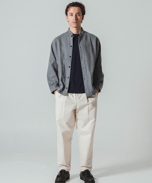 Jackman（ジャックマン）の「NEL BB Shirt（シャツ/ブラウス・メンズ・ネイビー/グレー/アイボリー・MEDIUM/LARGE）」の4枚目の写真