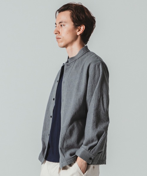 Jackman（ジャックマン）の「NEL BB Shirt（シャツ/ブラウス・メンズ・ネイビー/グレー/アイボリー・MEDIUM/LARGE）」の6枚目の写真