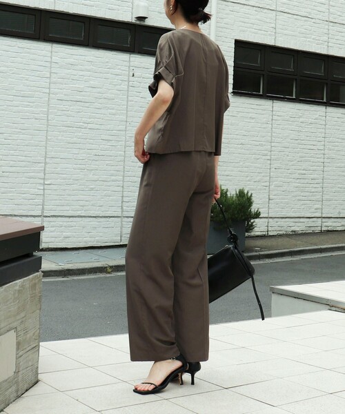 MICO COULIER（ミコクリエ）の「《セットアップ対応》トログログランタック袖ジャケット（ノーカラージャケット・レディース・ネイビー/ブラック/カーキ・38）」の20枚目の写真