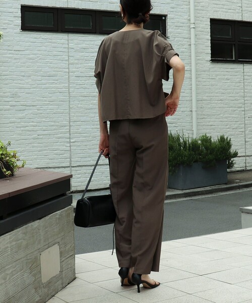 MICO COULIER（ミコクリエ）の「《セットアップ対応》トログログランタック袖ジャケット（ノーカラージャケット・レディース・ネイビー/ブラック/カーキ・38）」の19枚目の写真