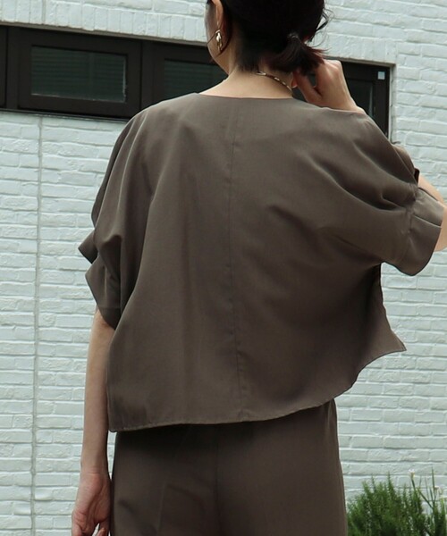 MICO COULIER（ミコクリエ）の「《セットアップ対応》トログログランタック袖ジャケット（ノーカラージャケット・レディース・ネイビー/ブラック/カーキ・38）」の18枚目の写真