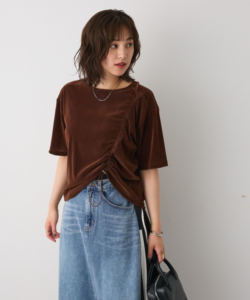 CRAFT STANDARD BOUTIQUE(クラフトスタンダードブティック)の「フロッキーチュールドロストプルオーバー◆(Tシャツ/カットソー・レディース・ブラウン/ライトブルー/グレー・FREE)」の22枚目の写真