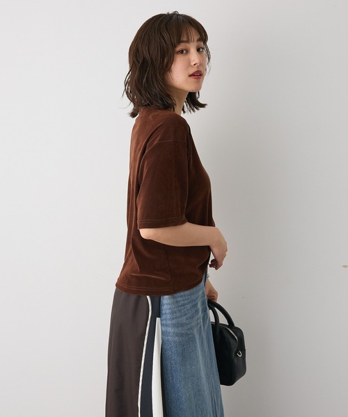 CRAFT STANDARD BOUTIQUE(クラフトスタンダードブティック)の「フロッキーチュールドロストプルオーバー◆(Tシャツ/カットソー・レディース・ブラウン/ライトブルー/グレー・FREE)」の21枚目の写真