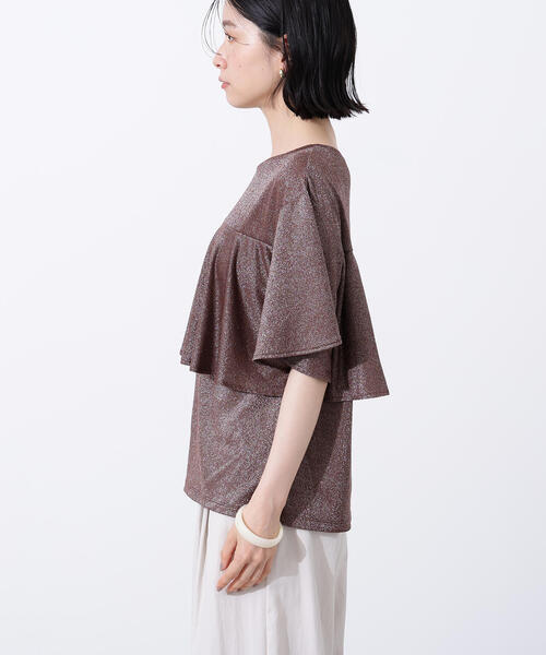 N.(N. Natural Beauty Basic)(エヌエヌナチュラルビューティーベーシック)の「ラメドレープカットソー(Tシャツ/カットソー・レディース・ブラウン/グリーン系その他/オレンジ・MEDIUM)」の14枚目の写真