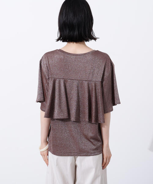 N.(N. Natural Beauty Basic)(エヌエヌナチュラルビューティーベーシック)の「ラメドレープカットソー(Tシャツ/カットソー・レディース・ブラウン/グリーン系その他/オレンジ・MEDIUM)」の15枚目の写真