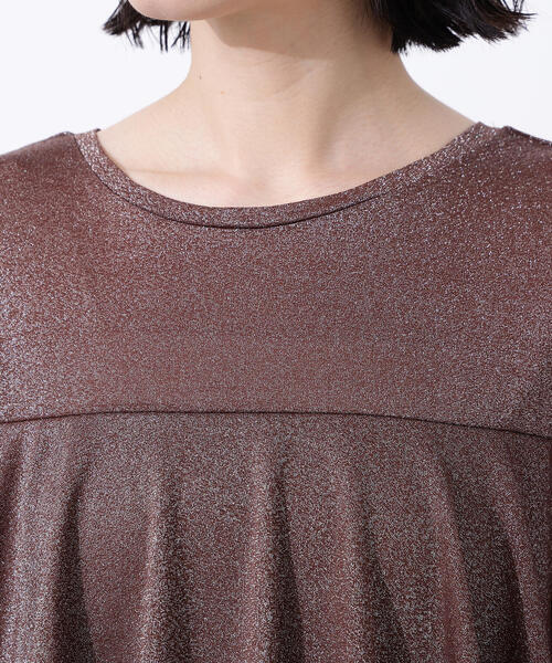 N.(N. Natural Beauty Basic)(エヌエヌナチュラルビューティーベーシック)の「ラメドレープカットソー(Tシャツ/カットソー・レディース・ブラウン/グリーン系その他/オレンジ・MEDIUM)」の16枚目の写真