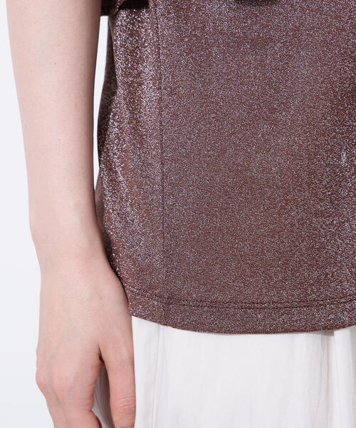 N.(N. Natural Beauty Basic)(エヌエヌナチュラルビューティーベーシック)の「ラメドレープカットソー(Tシャツ/カットソー・レディース・ブラウン/グリーン系その他/オレンジ・MEDIUM)」の18枚目の写真