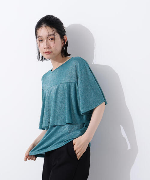 N.(N. Natural Beauty Basic)(エヌエヌナチュラルビューティーベーシック)の「ラメドレープカットソー(Tシャツ/カットソー・レディース・ブラウン/グリーン系その他/オレンジ・MEDIUM)」の22枚目の写真