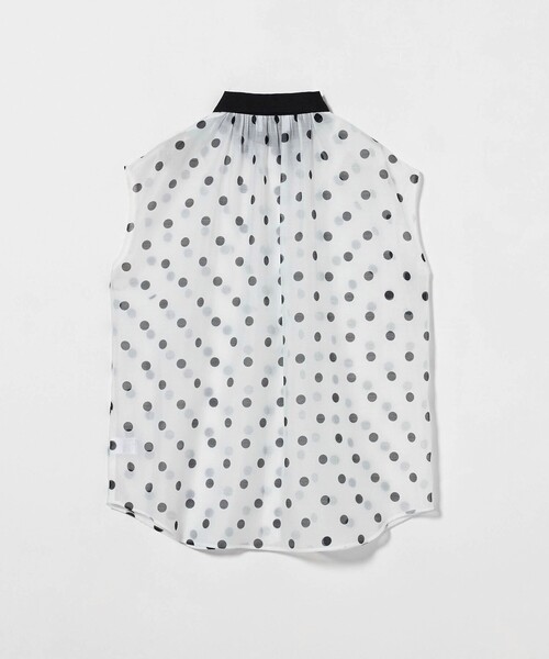UNITED ARROWS(ユナイテッドアローズ)の「オーガンジープリント ノースリーブブラウス -ウォッシャブル-(シャツ/ブラウス・レディース・その他1/ホワイト/ネイビー・FREE)」の21枚目の写真