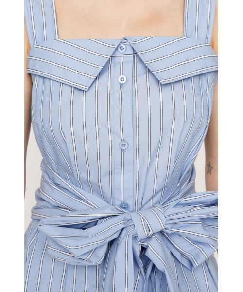 SLY(スライ)の「SHIRT DETAIL CAMI TOPS シャツディティール キャミ トップス 夏服 ノースリーブトップス(キャミソール・レディース・マルチ/ホワイト・FREE)」の16枚目の写真