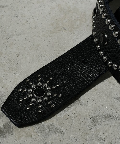 【完売品】スタッズベルト ブラックA’gem/エージェム HTC似 A'GEM/9 × .kom 『A'gem/エージェム』 スティングレースタッズベルト