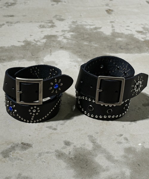 【完売品】スタッズベルト ブラックA’gem/エージェム HTC似 A'GEM/9 × .kom 『A'gem/エージェム』 スティングレースタッズベルト