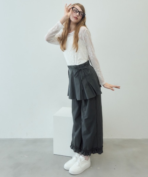 スターシアートップス/star sheer top（Tシャツ/カットソー