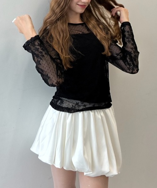 スターシアートップス/star sheer top（Tシャツ/カットソー