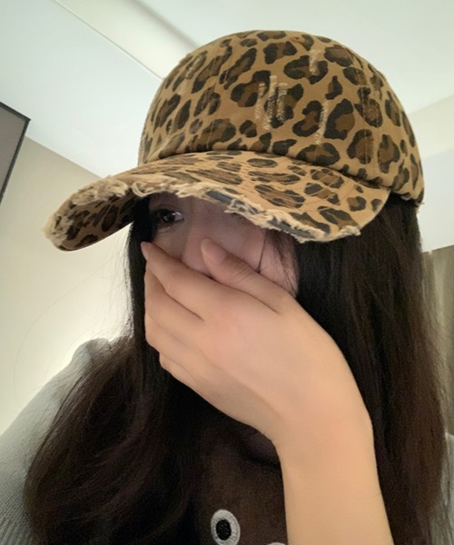 SANSeLF(サンセルフ)の「【SANSeLF】ヒョウ柄 レオパード ダメージ フリンジバイザー ローキャップ saa25a002(キャップ・レディース・レオパード・FREE)」の11枚目の写真