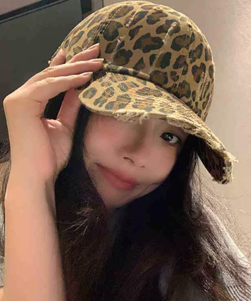 SANSeLF(サンセルフ)の「【SANSeLF】ヒョウ柄 レオパード ダメージ フリンジバイザー ローキャップ saa25a002(キャップ・レディース・レオパード・FREE)」の15枚目の写真