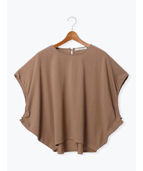 Lugnoncure(ルノンキュール)の「【接触冷感】袖口ドロストトップス(Tシャツ/カットソー・レディース・ブラック/オフホワイト/モカ・F)」の16枚目の写真