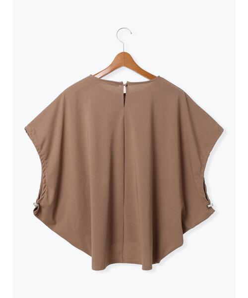 Lugnoncure(ルノンキュール)の「【接触冷感】袖口ドロストトップス(Tシャツ/カットソー・レディース・ブラック/オフホワイト/モカ・F)」の17枚目の写真