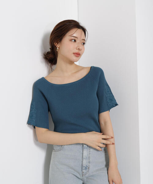PROPORTION BODY DRESSING（プロポーションボディドレッシング）の「エンブロイダリースリーブニット / 1215270804（ニット/セーター・レディース・グリーン/グレー/ベージュ・FREE）」の22枚目の写真