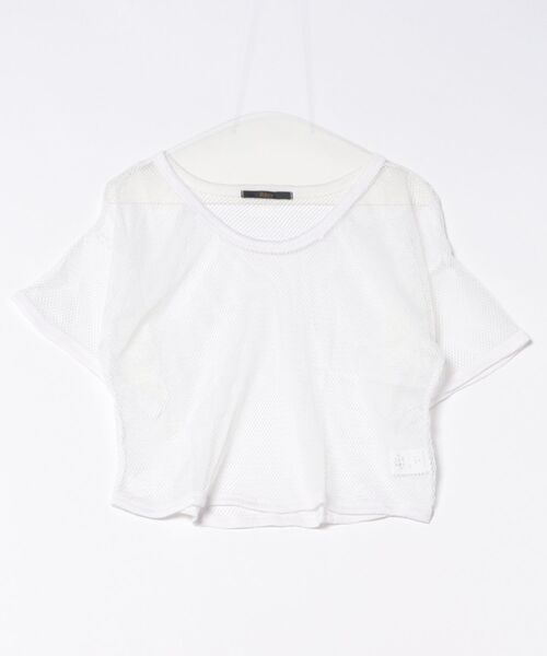 Ritzy(リッツィー)の「メッシュ プルオーバートップス(Tシャツ/カットソー・レディース・ホワイト/ブラック・FREE)」の7枚目の写真