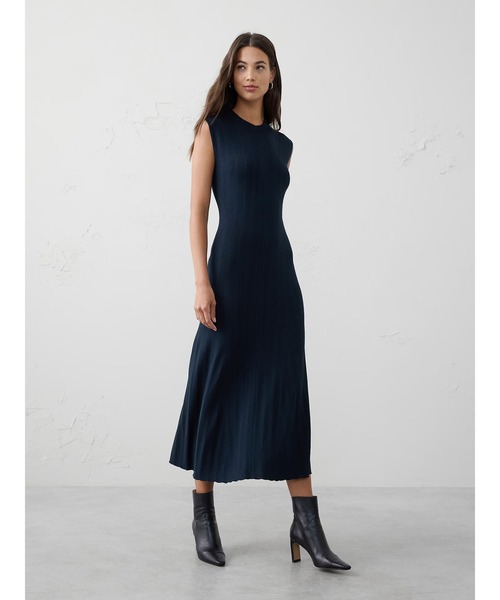 BANANA REPUBLIC FACTORY STORE（バナナリパブリック ファクトリーストア）の「BANANA REPUBLIC FACTORY STORE　　リブニット マキシワンピース（ワンピース・レディース・レッド系その他/ネイビー・L/M/S/XS）」の2枚目の写真