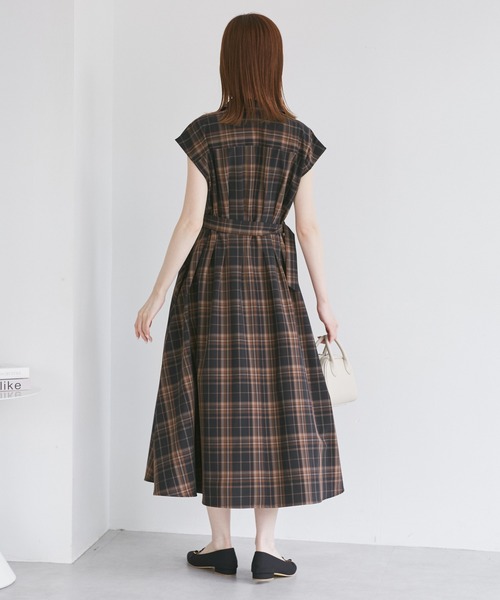 ROPE' PICNIC（ロペピクニック）の「ウエストタックチェックアソートワンピース（ワンピース・レディース・ブラック系その他/ブルー系その他/ネイビー・40/38/36）」の12枚目の写真