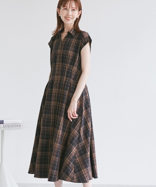 ROPE' PICNIC（ロペピクニック）の「ウエストタックチェックアソートワンピース（ワンピース・レディース・ブラック系その他/ブルー系その他/ネイビー・40/38/36）」の14枚目の写真