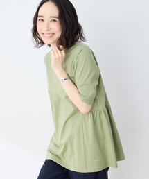 【冷感】【UVカット】ひやさらコットンプレミアムペプラムプルオーバー
