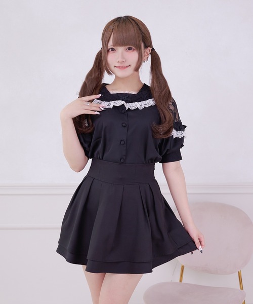 Pal elfy（パルエルフィー）の「セーラーリボンブラウス（シャツ/ブラウス・レディース・ブラック/オフホワイト/ブルー・フリー）」の15枚目の写真