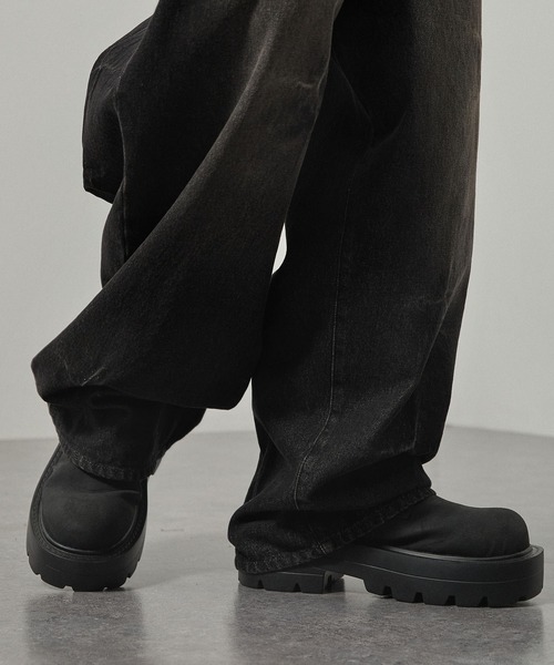 Alfred Alex(アルフレッドアレックス)の「【Alfred Alex】Chunky High-Sole Boots/ハイソール サイドジップブーツ(ブーツ・メンズ・ブラウン/ブラック・L/M/S)」の13枚目の写真