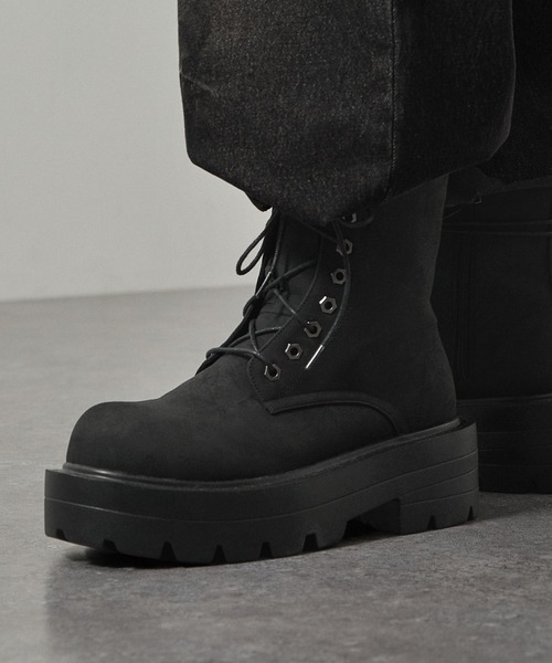 Alfred Alex(アルフレッドアレックス)の「【Alfred Alex】Chunky High-Sole Boots/ハイソール サイドジップブーツ(ブーツ・メンズ・ブラウン/ブラック・L/M/S)」の16枚目の写真