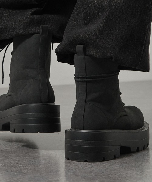 Alfred Alex(アルフレッドアレックス)の「【Alfred Alex】Chunky High-Sole Boots/ハイソール サイドジップブーツ(ブーツ・メンズ・ブラウン/ブラック・L/M/S)」の17枚目の写真