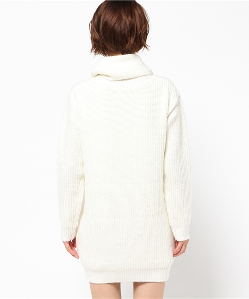 rienda（リエンダ）の「ボリュームネックニットOP（ワンピース・レディース・ブラック/ライトパープル/ベージュ/ホワイト・FREE）」の10枚目の写真