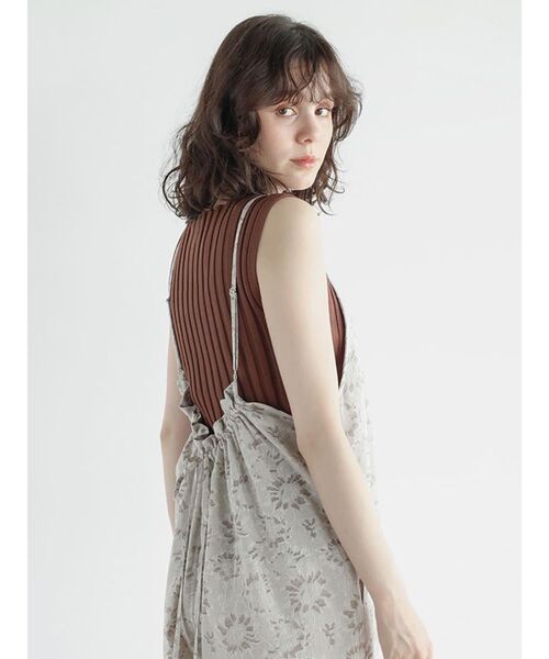 FIKA.(フィーカ)の「Wide rib sleeveless pullover(ニット/セーター・レディース・イエロー系その他4/チャコール/オレンジ系3/ダークブラウン・MEDIUM)」の20枚目の写真