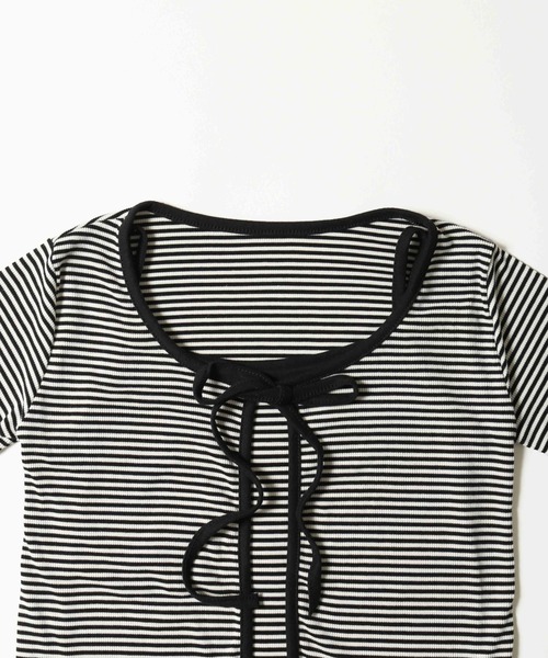 PHILLY(フィリー)の「【2点セット】キャミセットボーダーカーディガン(Tシャツ/カットソー・レディース・グレー/ブラック・FREE)」の21枚目の写真