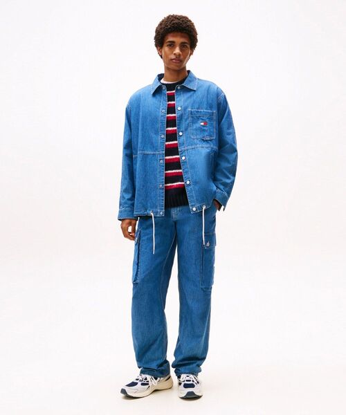 USAモデル【トミージーンズ】ストレッチ コットン ジョガーパンツ/TT66M リラックスインディゴカーゴジーンズ（デニムパンツ）｜TOMMY JEANS