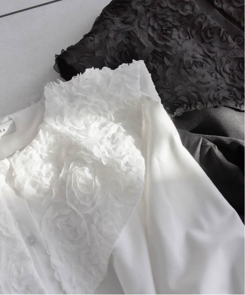 セール】3Dフラワービッグカラーブラウス（シャツ/ブラウス）｜RANDA