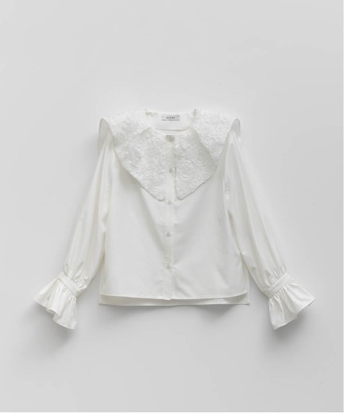 セール】3Dフラワービッグカラーブラウス（シャツ/ブラウス）｜RANDA