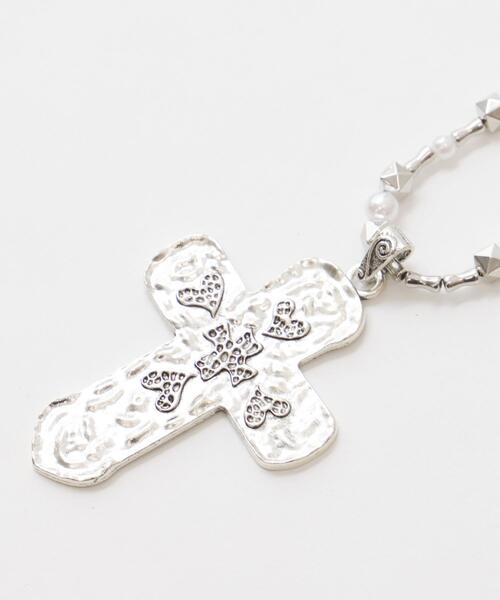 WEGO（ウィゴー）の「WEGO/MIXロングチェーンクロスネックレス（ネックレス・レディース・シルバー・FREE）」の2枚目の写真