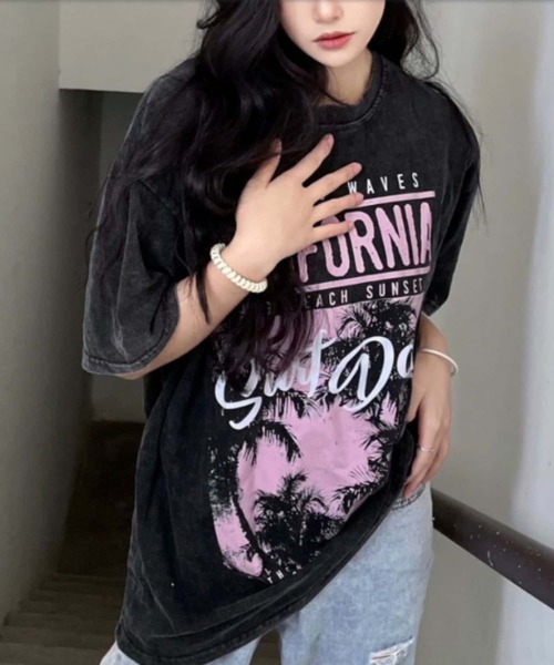 MAISON DE THERESE（メゾン ド テレーズ）の「プリントロゴビッグサイズTシャツ（Tシャツ/カットソー・レディース・ブラック・L）」の10枚目の写真