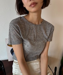 FUULLY STUDIO | シアーハーフスリーブTEE(Tシャツ/カットソー)