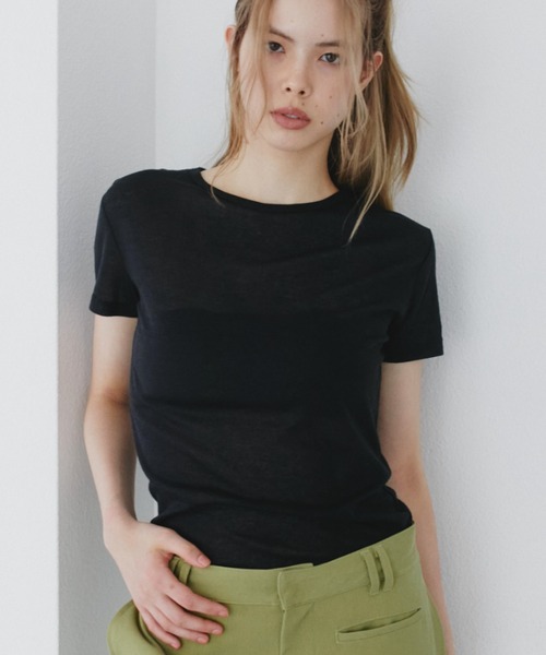 セール】シアーハーフスリーブTEE（Tシャツ/カットソー）｜FUULLY