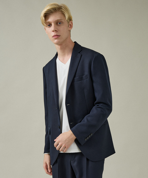 ABAHOUSE（アバハウス）の「【セットアップ対応】デニムライク ジャケット / FLEX JACKET / 2WAYストレッチ 防シワ性 手洗い可（セットアップ・メンズ・ブラウン/ダークネイビー/インディゴブルー・44/46/48/50）」の3枚目の写真