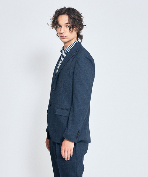 ABAHOUSE（アバハウス）の「【セットアップ対応】デニムライク ジャケット / FLEX JACKET / 2WAYストレッチ 防シワ性 手洗い可（セットアップ・メンズ・ブラウン/ダークネイビー/インディゴブルー・44/46/48/50）」の5枚目の写真