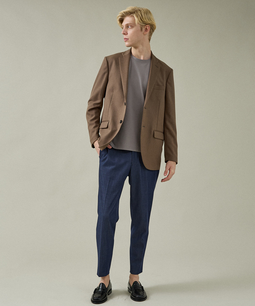 ABAHOUSE（アバハウス）の「【セットアップ対応】デニムライク ジャケット / FLEX JACKET / 2WAYストレッチ 防シワ性 手洗い可（セットアップ・メンズ・ブラウン/ダークネイビー/インディゴブルー・44/46/48/50）」の21枚目の写真