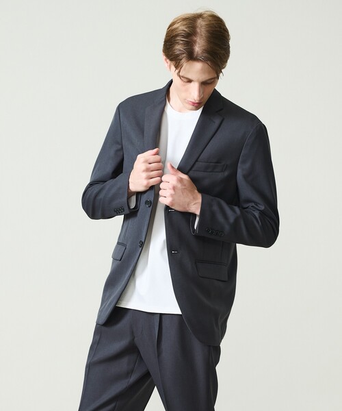 ABAHOUSE(アバハウス)の「【セットアップ対応】デニムライク ジャケット / FLEX JACKET / 2WAYストレッチ 防シワ性 手洗い可(セットアップ・メンズ・ブラウン/ダークネイビー/インディゴブルー/スミクロ・44/46/48/50)」の18枚目の写真